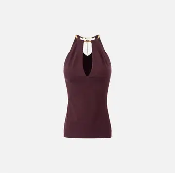 버건디 하이넥 탱크탑 Elisabetta Franchi