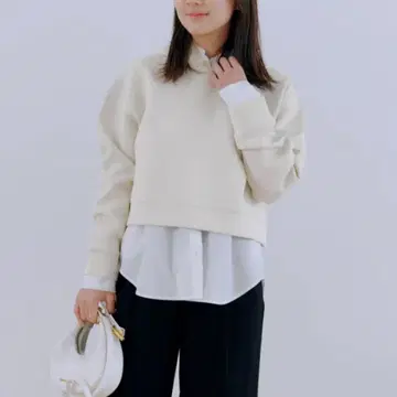cohina 종이상자 니트 숏 기장 후디