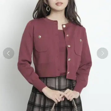 7부 소매 니트 자켓 앙상블 2