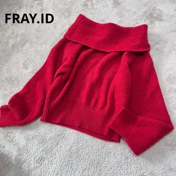 컨디션 최상 프레이 아이디 돌먼 슬리브 오프숄더 니트 스웨터 24aw