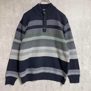 [ Crocodile ] 크로커다일 남성용 니트 ( M ) 하이넥 보더
