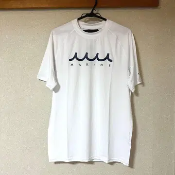 Muta MARINE 파도 로고 화이트 셔츠