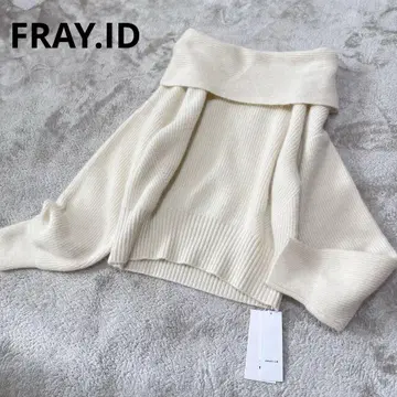 새상품 프레이 아이디 돌먼 슬리브 오프숄더 니트 스웨터 24aw