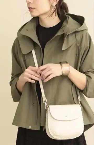 발수 가공 그로그랭 후드 마운틴 파카 M 카키 후드 탈부착 가능