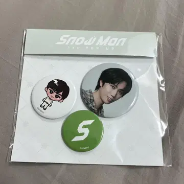Snow Man 1st POP-UP 한국 한정판 캔뱃지 아베 료헤이