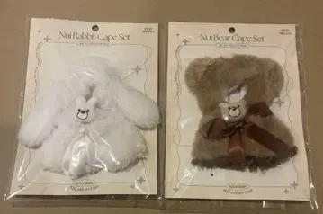 최저가 3coins  케이프 세트 토끼 곰 10cm 세트  의류