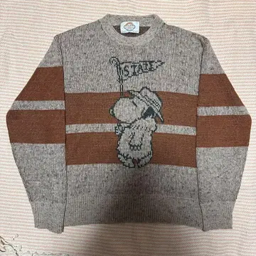 70s 80s snoopy arrow 니트 size M
