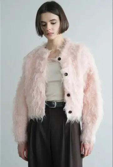 CLANE SHAGGY SHORT KNIT CARDIGAN