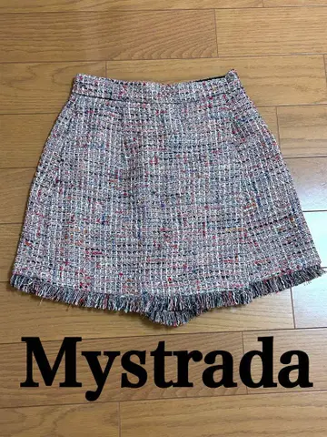Mystrada 트위드 프린지 큐롯 숏팬츠 사이즈 34