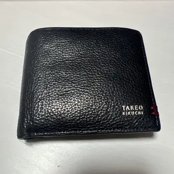 TAKEO KIKUCHI 이단 접이식 지갑 블랙