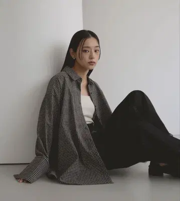 hellam 체크 오버 사이즈 셔츠