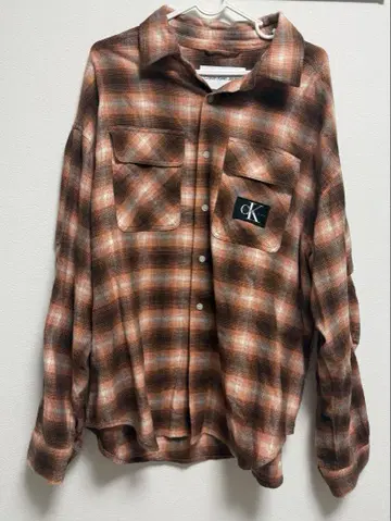 캘빈 클라인 롱 슬리브 오버핏 셔츠