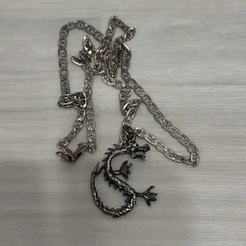 [ 당시물 ] 드래곤 모티브 실버 목걸이 빈티지 앤티크