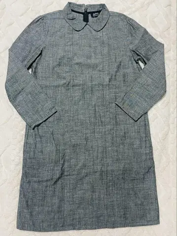 A.P.C. 카라 부착 그레이 긴팔 원피스