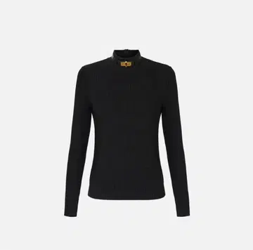 리브 터틀넥 스웨터 블랙 Elisabetta Franchi