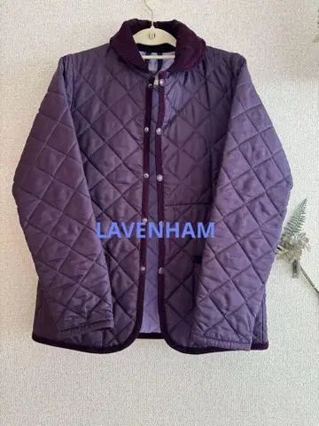 새상품급 LAVENHAM 퀼팅 자켓 38 사이즈 보라색