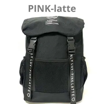 PINK-latte 롤탑 백팩 핑크라떼 블랙 백팩
