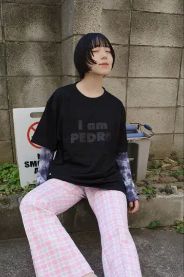 새상품 ] PEDRO T셔츠 TANGTANG 콜라보 블랙 L사이즈