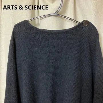 ARTS&SCIENCE 코튼 린넨 니트 튜닉 네이비