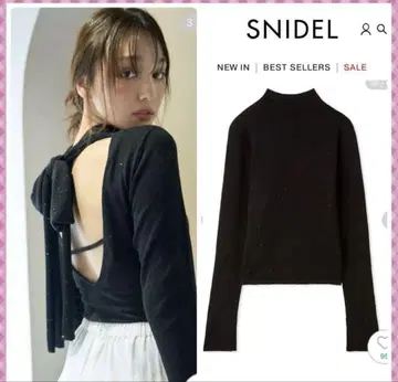 SNIDEL 백 오픈 니트 풀오버