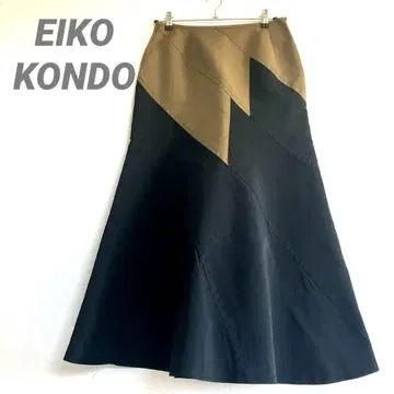 EIKO KONDO 에이코콘도 절개 배색 머메이드 플레어 스커트
