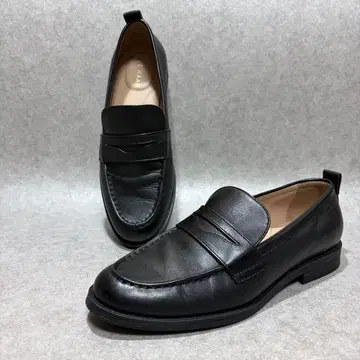 콜한 스태시 코인 로퍼 가죽 신발 천연 가죽 블랙 25cm
