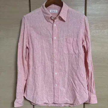 KAMAKURA SHIRT 핑크 긴팔 셔츠 린넨