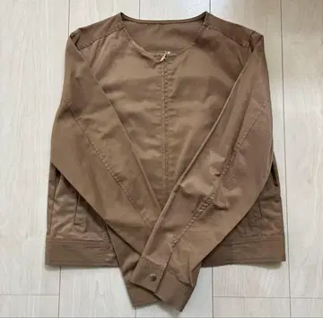 새상품 비스 노카라 자켓 브라운 L