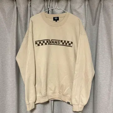 VANS 체크 무늬 로고 맨투맨 L 사이즈