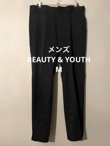 [새상품급] BEAUTY & YOUTH 블랙 슬랙스 M 울 혼방 블랙