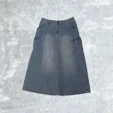 00's QUELLE CHANSE 데님 스커트 y2k XL 롱 기장