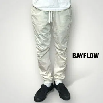 BAYFLOW 스트레치 코듀로이 조거 팬츠 화이트 아이보리