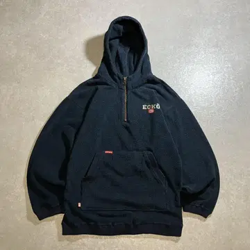 00s archive 플리스 자켓 하프 지퍼 푹신푹신 후드 부착