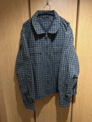 TOMMY HILFIGER 체크 무늬 자켓 XXL