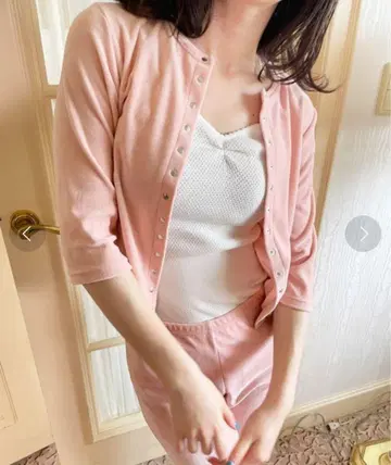 petit LULU 벨로아 가디건 pink