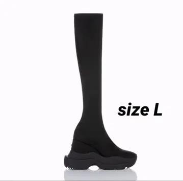 yello TOKYO BLACK DOUBLE 롱 부츠 L 사이즈