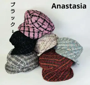 Anastasia 아나스타시아 팬시 트위드 헌팅 캡 일본제