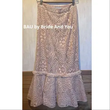BAU by Bride And You 핑크 머메이드 스커트 레이스