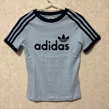 adidas 피치T 반팔 크롭 티셔츠 블루