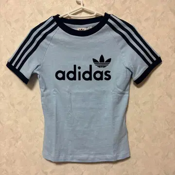 adidas 피치T 반팔 크롭 티셔츠 블루