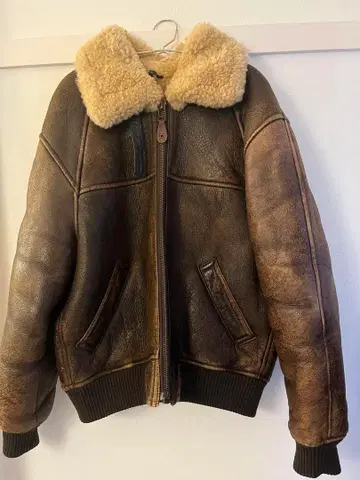 빈티지 레더 봄버 자켓