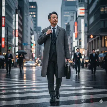 빈티지 일본제 Capital Brand 순모 코트 체스터풍 Y5