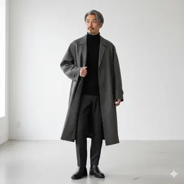 빈티지 일본제 Capital Brand 순모 코트 체스터풍 Y5