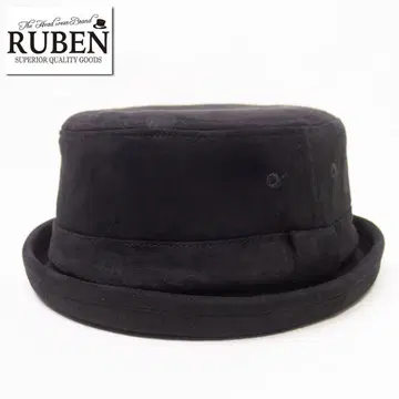 새상품 RUBEN 에코 스웨이드 포크 파이 햇 프리 사이즈 블랙