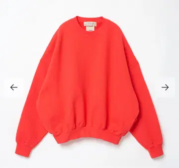 Brushed Crew / RED M 사이즈