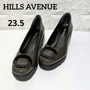 컨디션 최상 HILLS AVENUE 그레이 라운드토 펌프스 에나멜