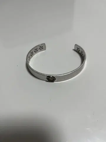 별 무늬 실버 뱅글 프리 사이즈