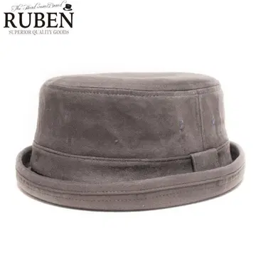 새상품 RUBEN 에코 스웨이드 포크 파이 햇 프리 사이즈 그레이