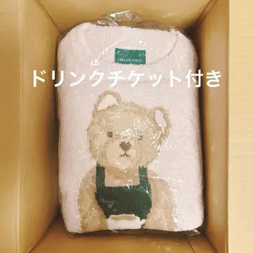 덤 포함 스타벅스 제라피케 파우더 베어 자카드 풀오버 소프트 핑크