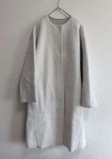 데미룩스 빔즈 노카라 보아 코트 화이트